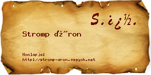 Stromp Áron névjegykártya